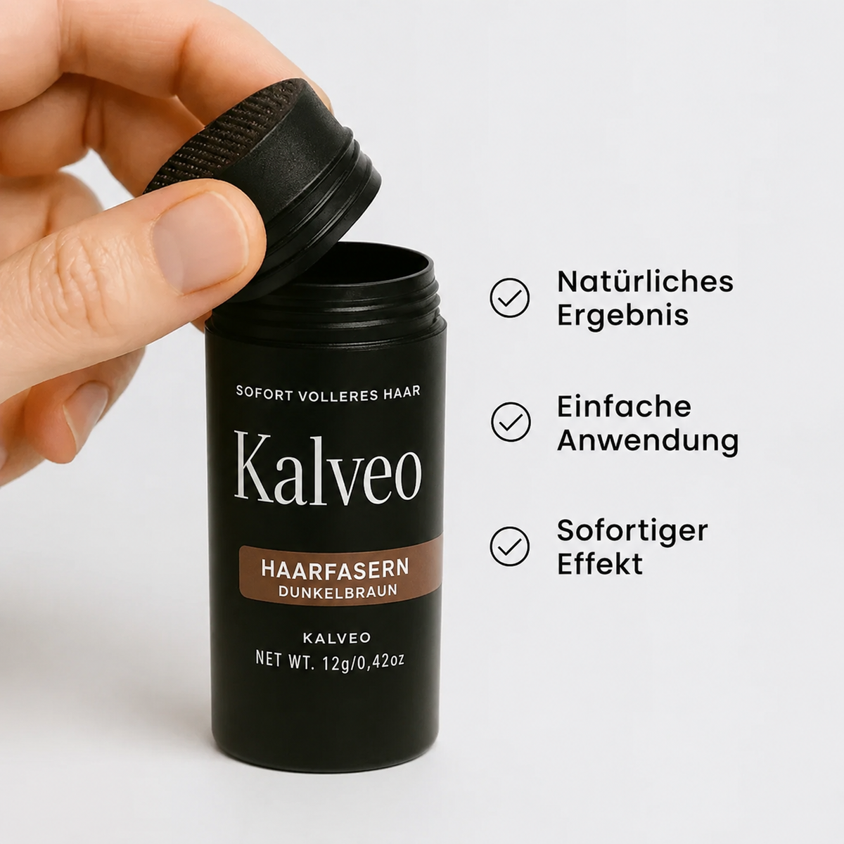 Kalveo Hair: Haarfasern für sofortige Abdeckung – 1 kaufen, 2 erhalten